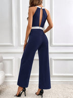 Sleeveless Round Neck Wide-Leg Jumpsuit